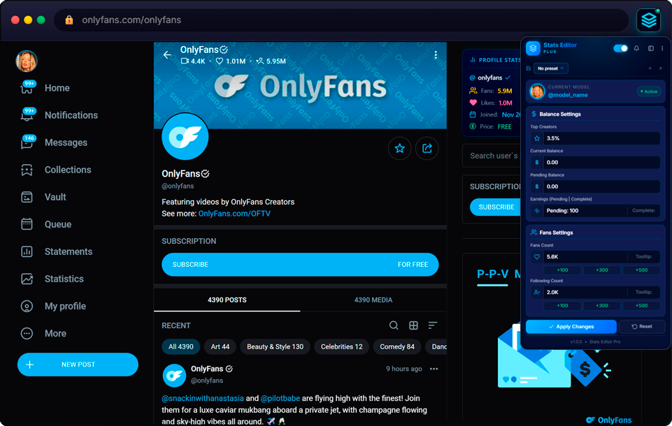 Stats Editor Preview